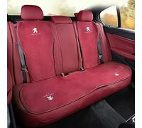 NURCIX Housse de siège de Voiture en Peluche Dossier protéger Tapis Coussin antidérapant pour Peugeot 206 307 308 3008 207 208 407 508 2008 5008 107 106 205,Volcano Red