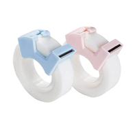 NURCIX Lot de 2 rouleaux de ruban adhésif invisible avec dévidoir de ruban adhésif pour enfants - 1,3 cm - Blanc - 5,1 cm - 2,5 cm