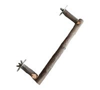 NURCIX Perchoir À Oiseaux en Bois Naturel pour Perruches - Support de Toilettage des Pattes - Perchoir en Bois
