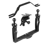 NURCIX Plateau Stabilisateur Lumière Vidéo sous-Marine en D'aluminium Plateau Support Lumière Plongée avec Poignée À Deux Boules pour Caméras d'action Plateau Stabilisateur