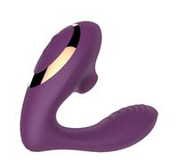 NURCIX Stimulateur Clitoridien - Sextoy Vibromasseur Double Stimulation Clitoris et Point G - Vibromasseur Waterproof - Sex Toys Femme Rechargeable Vibrant et Silencieux Silicone,Purple