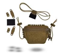 NURCIX Tactical Helmet Storage Pouch - 500D Nylon Build with Battery Box & Cable Management, Universal Fit for Most Helmets(CB)