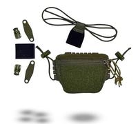 NURCIX Tactical Helmet Storage Pouch - 500D Nylon Build with Battery Box & Cable Management, Universal Fit for Most Helmets(RG)