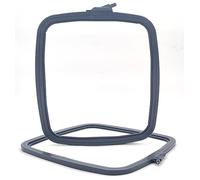 Nurge Cerceau à broder carré - Cadre en plastique pour point de croix pour point de croix et broderie - Cerceau réglable - Anthracite - N° 4 (grand)