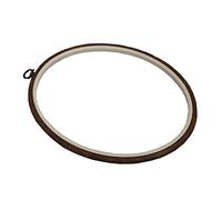 Nurge Cercle à broder au point de croix ovale effet bois 22 cm x 27 cm