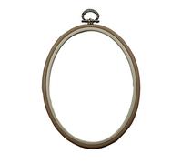 Nurge Cercle à broder au point de croix ovale Sable #4 18 cm x 23 cm