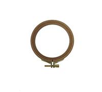 Nurge Premium Cerceau À Broder En Bois De Hêtre De Qualité Supérieure Avec Fermoir En Or 4" Pouces/10cm De Diamètre - 8mm D'Épaisseur