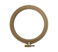 Nurge Premium Cerceau À Broder En Bois De Hêtre De Qualité Supérieure Avec Fermoir En Or 5" Pouces/13cm De Diamètre - 8mm D'Épaisseur