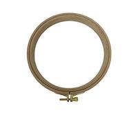 Nurge Premium Cerceau À Broder En Bois De Hêtre De Qualité Supérieure Avec Fermoir En Or 6" Pouces/16cm De Diamètre - 8mm D'Épaisseur