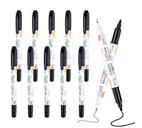 Nurila Lot de 12 feutres à pointe fine - Noir - Pour écrire, esquisser, peindre, marquer, colorier, croquis, atelier d'art DIY