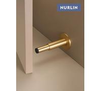 Nurlin porte en laiton arrêt uni porte de salle de bain bouchon de pièce sol mur Mountnt support de pare-chocs loquet laiton Antique mat noir Nickel DS004-BN-100