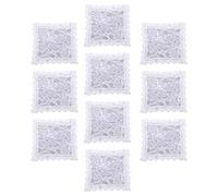 Nurnesy 10pcs 1:12 Mat de Table en Dentelle de Maison de Poupée - Nappe Miniature Exquise Vintage | Accessoires de Décoration et Photo