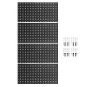 Nurnesy 24inx12in Panneaux de Mur de Panneaux Perfacturés en Métal - Système de Stockage Modulaire D'outils | Kit D'organisateur D'outils de Planche de Cheville