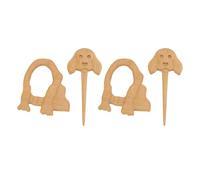 Nurnesy 2pcs Migne Chog Broche en Bois Broche - Adorable Animal Design For Women Robes, Pulls, Swarves et Châles