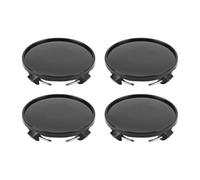 Nurnesy Capes de Centre de Roue de Voiture de 61 Mm, Couvercle de Moyeu de Jante à L'épreuve des Abdos et en Métal, Point Visuel Unique pour Décoration de Véhicule, Installation Facile, (Noir