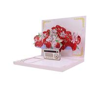 Nurnesy Carte de Voeux Pop-up 3D avec Enregistrement - Conception de Bouquet de Fleurs pour les Cadeaux D'anniversaire, de Fête des Mères et D'anniversaire