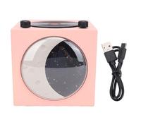 Nurnesy Conférencier Bluetooth Vintage - Son Stéréo 360 °, Conception Rétro du Lecteur de Disques avec Lumière Nocturne Demi-Lune, Idéal pour la Décoration de la Chambre et Le Jeu de