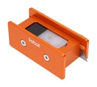 Nurnesy Coupe-fil de Chant Ajustable 34 Mm, Rétractable à Double Tête | Découpeur de Film avec Corps en Aluminium et Rangement de Lame pour le Rognage de Film PET sur Panneau de Bois