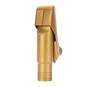 Nurnesy Embouchure de Saxophone Alto Plat E Haut de Gamme-laiton avec Capuchon plaqué or Mat et Coulissant