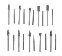 Nurnesy Ensemble de 20 Limes Rotatives - 10 Fraises en Carbure de Tungstène de 3 X 3 Mm + 10 Fraises en Carbure de Tungstène de 3 X 6 Mm, Tige de 1/8 de Pouce pour la Sculpture sur
