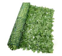 Nurnesy Haie artificielle - Brise-vue en lierre artificiel avec feuilles réalistes - Pare-brise pour décoration extérieure - Pour balcon, terrasse (0,5 x 3 m)