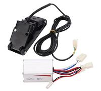 Nurnesy Kit de Contrôleur de Vitesse brossé 12V 250W Boîtier en Alliage en Aluminium avec Pédale de Pied D'accélérateur pour Moto de Vélo électrique