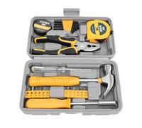 Nurnesy Kit D'outils Ménagers avec Poignée Antidérapante, Mini Kit D'outils | Outil à Main Général avec Boîtier en Acier Compact pour Réparations de Base à la Maison, en Appartement ou en Chambre