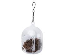 Nurnesy - Maison à Oiseaux Transparente, Résistante à la Pluie, Nid D'oiseau Suspendu, Maison à Colibri avec Crochet pour Jardin Extérieur, Intérieur et Extérieur