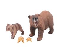 Nurnesy Modèle d'ours simulé, Figurine Animale en PVC Détaillée Réaliste pour Décoration de Fête à Domicile, Jouet éducatif Mettant en Valeur Le Processus de Croissance, Modèle d'ours