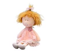 Nurnesy Poupée de Chiffon Doux avec Visage brodé pour Filles (Rose2) | Poupée bébé en Peluche Mignonne de 35 Cm, Partenaire de Sommeil Fait Main, Jouet pour Tout-petit avec Vêtements, Belle