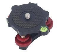 Nurnesy Premium en Aluminium Tripod Tripod Head Styleling Base - Fil de 3/8 Pouces avec Niveau de Bulle de Précision 3 et Conception de Roues Triple pour la Photographie Macro et