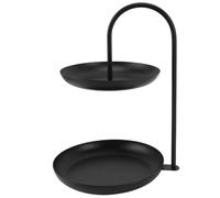 Nurnesy Support D'affichage de Gâteau à Gâteau de Gâteau de Support de Support de Rack de Rack en Fer à 3 Niveaux, Rangement élégant pour la Fête avec des Plateaux pour Les (Noir)