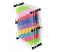 Nurnesy Tableau d'art D'épingles 3D avec des épingles Colorées Jeu de | Créez des Sculptures par Empreinte Manuelle ou Tout Objet pour Enfants, Jouet éducatif, Planche D'art à épingles 3D,