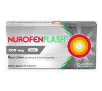Nurofen Flash 200mg Ibuprofène Douleurs Et Fièvre 12 Comprimés Pelliculés