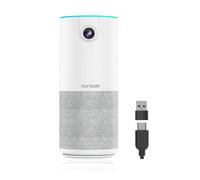Nuroum C10 Webcam avec Microphone et Haut-Parleur, Caméra Visioconférence tout-en-un avec Grand Angle de 90°, Caméra vidéo Portable avec Réduction de Bruit AI, PC Webcam USB Plug&Play pour Windows/Mac