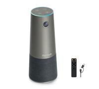 Nuroum C46 4K Webcam de Conférence, 8MP CMOS, avec 4 Microphones et de Haut-parleurs, Grand Angle 120° Caméra de Vidéoconférence/5x Zoom/Cadrage Automatique/16ft Prise de Voix,pour Zoom/Teams