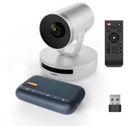 Nuroum Système de Vidéoconférence Tout-en-Un, Zoom Optique 5X, Réduction de Bruit, Autofocus, Grand Angle 122°, PTZ Webcam 1080P avec Télécommande, Haut-Parleur et Microphone de Conférence Bluetooth