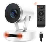 Nuroum V403 Webcam PTZ, Microphones Doubles Intégrés 5X Zoom Optique/Autofocus, 1080P PC Caméra de Vidéoconférence avec Télécommande/Grand Angle 122°, pour Conférence/Zoom/Skype/PC