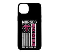 Nurse Back The Blue I've Got Your Six American Flag Coque pour iPhone 14 Plus