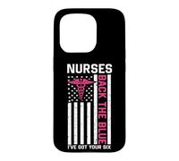 Nurse Back The Blue I've Got Your Six American Flag Coque pour iPhone 15 Pro