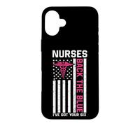 Nurse Back The Blue I've Got Your Six American Flag Coque pour iPhone 16 Plus
