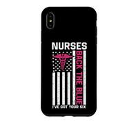 Nurse Back The Blue I've Got Your Six American Flag Coque pour iPhone XS Max