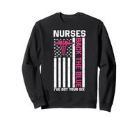 Nurse Back The Blue I've Got Your Six American Flag Sweatshirt