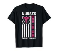 Nurse Back The Blue I've Got Your Six American Flag T-Shirt Graphique avec Valeur