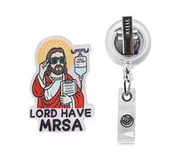 Nurse Badge Reel - Rotating Clip Holder for Teacher | Acrylic Body with Compact Size, 360 Swivel Function, Card Keychain Accessory, School, Office, Clinic, Nursing and Party Favors