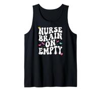 Nurse Brain on Empty Retro Coffee Slogan Graphic Débardeur