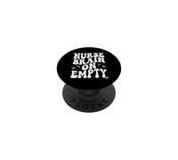 Nurse Brain on Empty Retro Coffee Slogan Graphic PopSockets PopGrip Adhésif