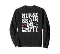 Nurse Brain on Empty Retro Coffee Slogan Graphic Sweatshirt