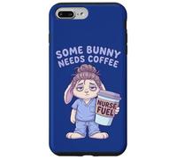 Nurse Fuel Some Bunny Needs Coffee Scrubs Fatigué Bunny Coque pour iPhone 7 Plus/8 Plus
