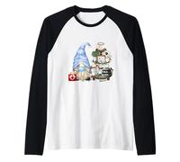 Nurse GNOME for Best Dad Nursing Doctor Funny Fathers Day Manche Raglan